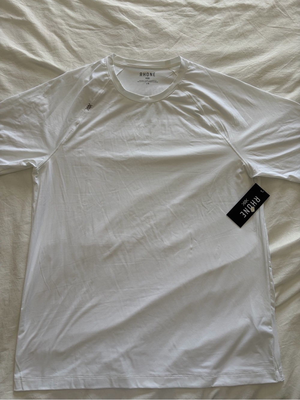 RHONE Men’s White Athleisure Short Sleeve Performance Reign Tee - Picture 8 of 14